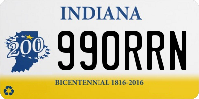 IN license plate 990RRN