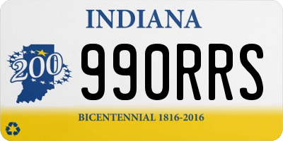 IN license plate 990RRS