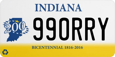 IN license plate 990RRY