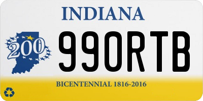 IN license plate 990RTB