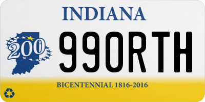IN license plate 990RTH
