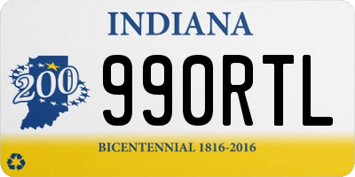 IN license plate 990RTL