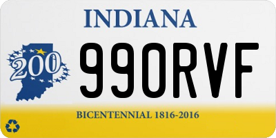 IN license plate 990RVF