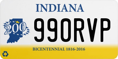 IN license plate 990RVP