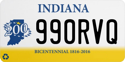 IN license plate 990RVQ