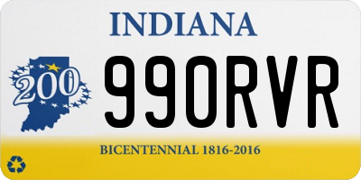 IN license plate 990RVR