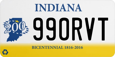 IN license plate 990RVT