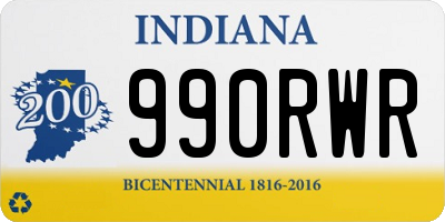 IN license plate 990RWR