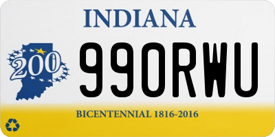 IN license plate 990RWU