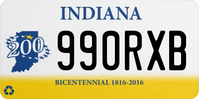 IN license plate 990RXB