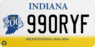 IN license plate 990RYF