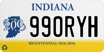 IN license plate 990RYH