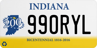 IN license plate 990RYL