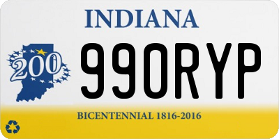 IN license plate 990RYP