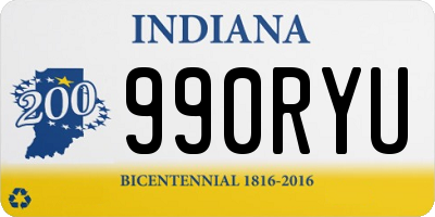 IN license plate 990RYU