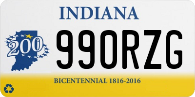 IN license plate 990RZG