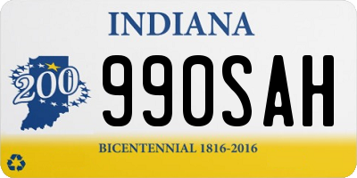 IN license plate 990SAH