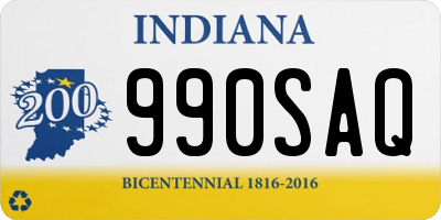 IN license plate 990SAQ