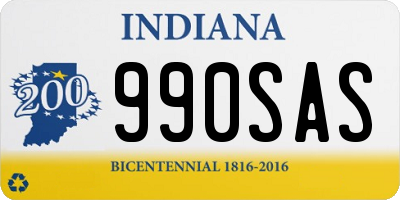 IN license plate 990SAS