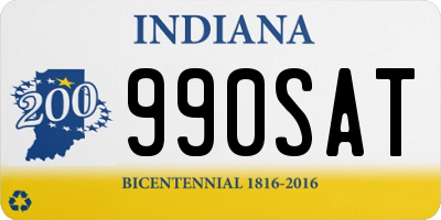 IN license plate 990SAT