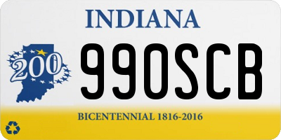 IN license plate 990SCB