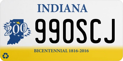 IN license plate 990SCJ