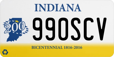 IN license plate 990SCV