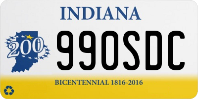 IN license plate 990SDC