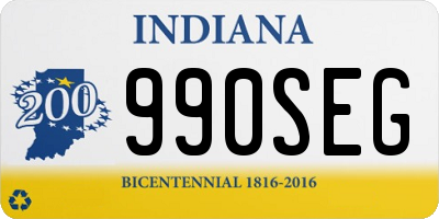 IN license plate 990SEG