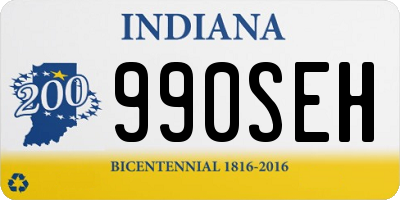 IN license plate 990SEH