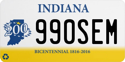 IN license plate 990SEM