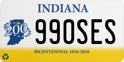 IN license plate 990SES