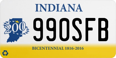 IN license plate 990SFB