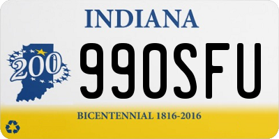 IN license plate 990SFU