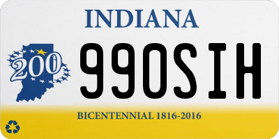 IN license plate 990SIH