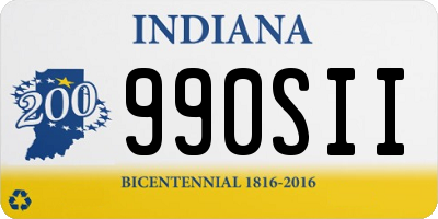 IN license plate 990SII