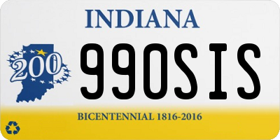 IN license plate 990SIS