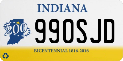 IN license plate 990SJD