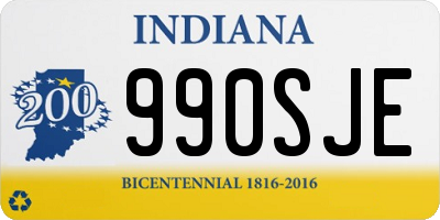 IN license plate 990SJE