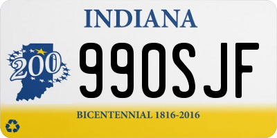 IN license plate 990SJF