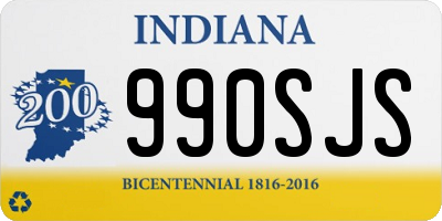 IN license plate 990SJS