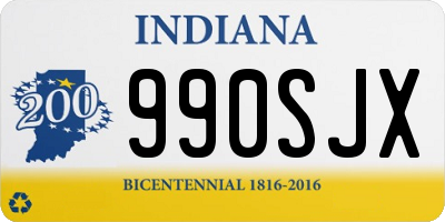 IN license plate 990SJX