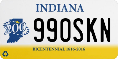 IN license plate 990SKN