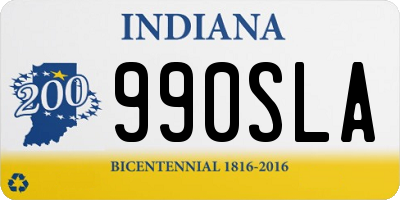 IN license plate 990SLA