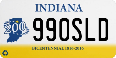 IN license plate 990SLD