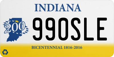 IN license plate 990SLE