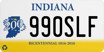 IN license plate 990SLF