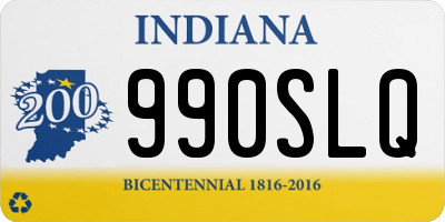 IN license plate 990SLQ