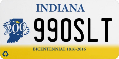 IN license plate 990SLT