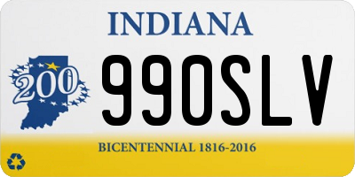 IN license plate 990SLV